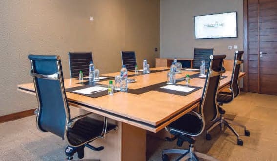 Corporate retreat meeting space at Lakowe Lakes